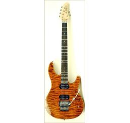 N Zaganin Higher Flow Transparent Amber Quilted Guitar