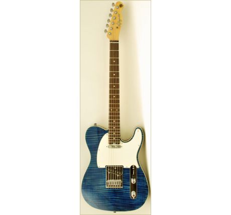 N Zaganin TL Top Plus Translucent Blue Guitar